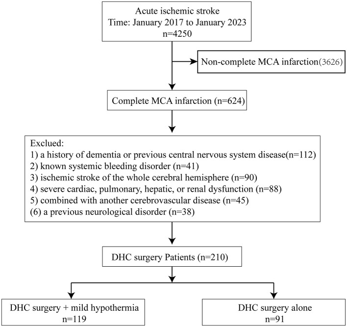 Decompressive Hemicraniectomy Malignant MCA Infarction — Figure 1